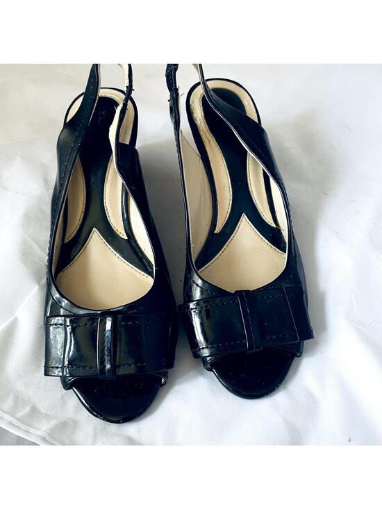 Naturalizer Shoes - Naturalizer 7M  wedge 2.5" black back strap